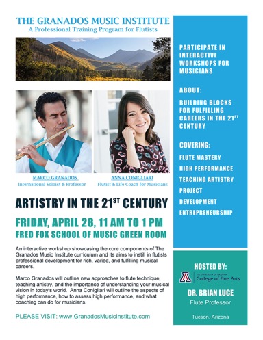 Granados Music Institute Workshop flyer